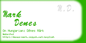mark denes business card